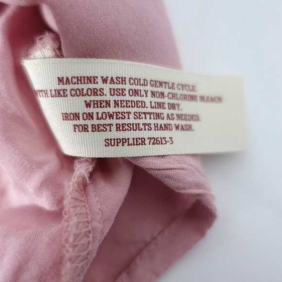 Pink Long Sleeve Lace Flowy Blouse - Picture 9 of 11